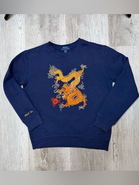 Polo Ralph Lauren Lunar New Year Dragon Fleece Sweatshirt Youth M 10/12